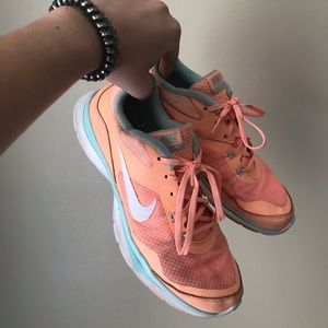 Peach Nike Flex TR Tennis Shoes